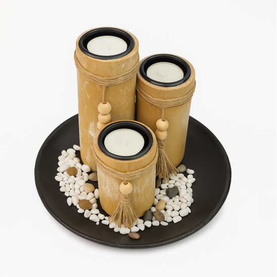 Candlestick 3 Pcs With Base