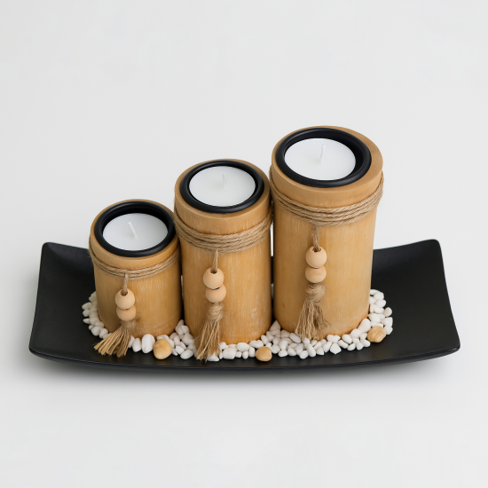 Candlestick 3 Pcs With Base