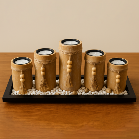 Candlestick 5 Pcs With Base