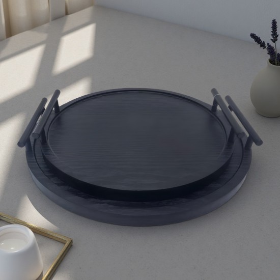 Wooden Tray Set 2 Pcs