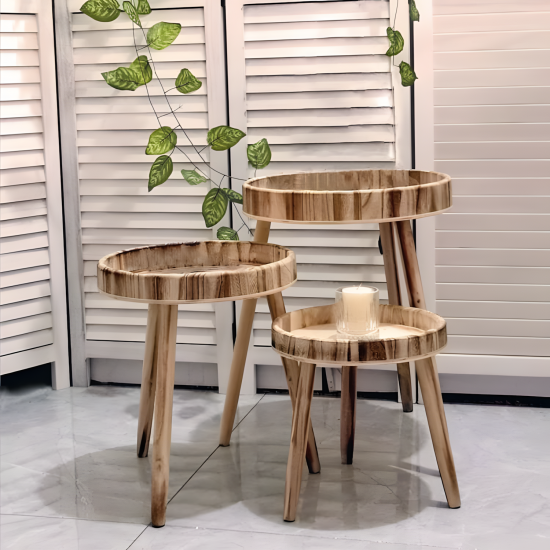 Wooden Tables Set of 3