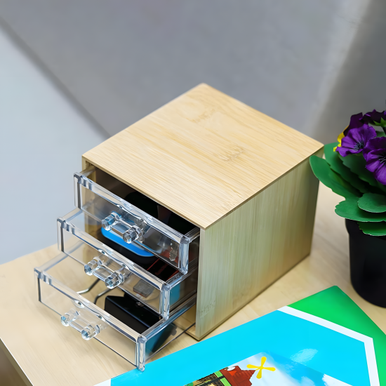 Acrylic And Wooden Organizer