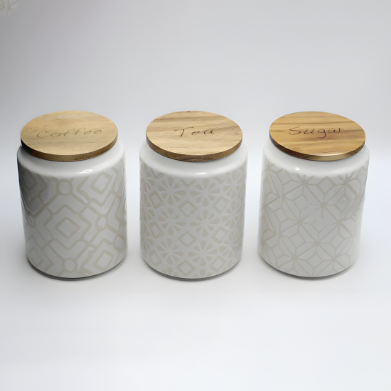 Porcelain Jars Set of 3