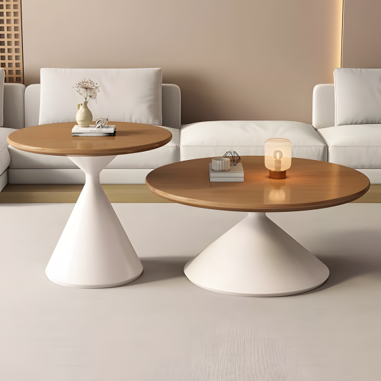 Metal & Wooden Tables Set of 2