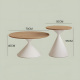 Metal & Wooden Tables Set of 2