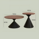 Metal & Wooden Tables Set of 2