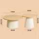 Wooden & Metal Table Set 2 pieces