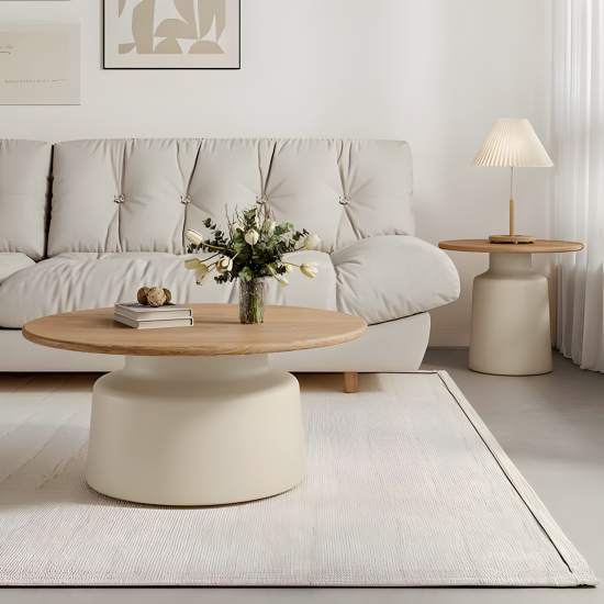 Wooden & Metal Table Set 2 pieces