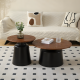Wooden & Metal Table Set 2 pieces