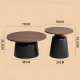 Wooden & Metal Table Set 2 pieces