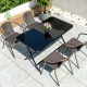 Glass & Metal Table 120*70 cm