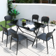 Glass & Metal Table 120*70 cm