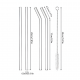 Glass Straws 4 pcs + Cleaning Brush