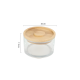 Wooden & Glass Serving Platter 3 Pcs With Stand
