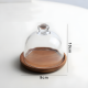 Wooden & Glass Serving Platter Large