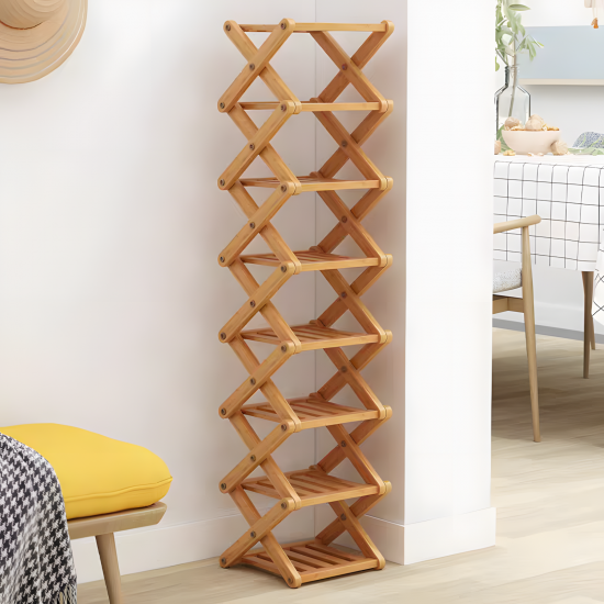 Wooden Shoes Organizer 8 Tier