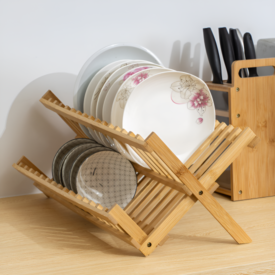 Wooden Plates Stand