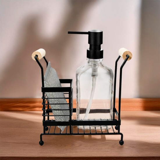 Metal Organizer & Soap Dispenser & Sponge