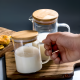 Glass Measuring Cup With Wooden Lid 500 ml