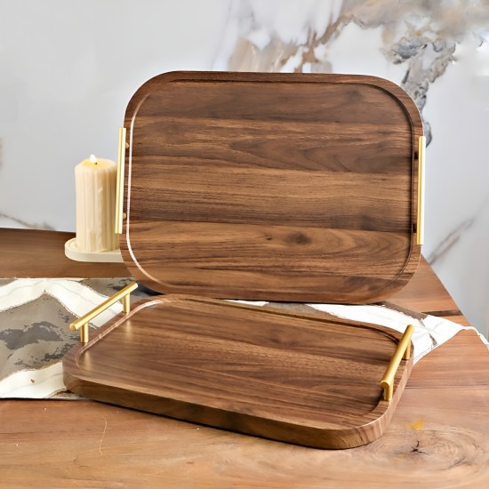 Wooden Tray Set 2 pieces