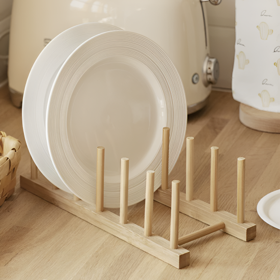 Plates Wooden Stand