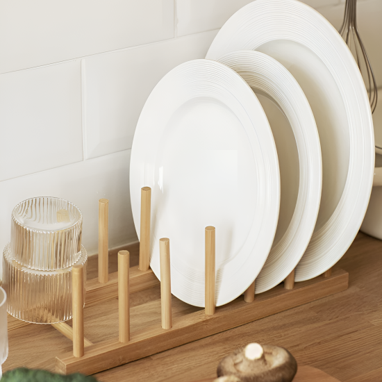 Plates Wooden Stand