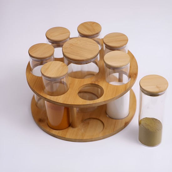 Glass Jars 8 Pcs With Base