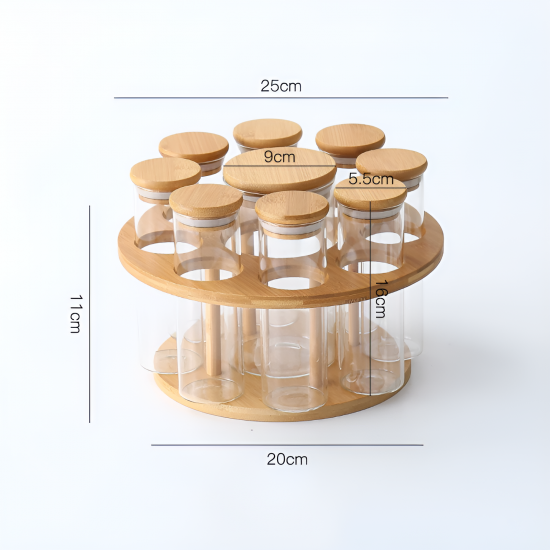 Glass Jars 8 Pcs With Base
