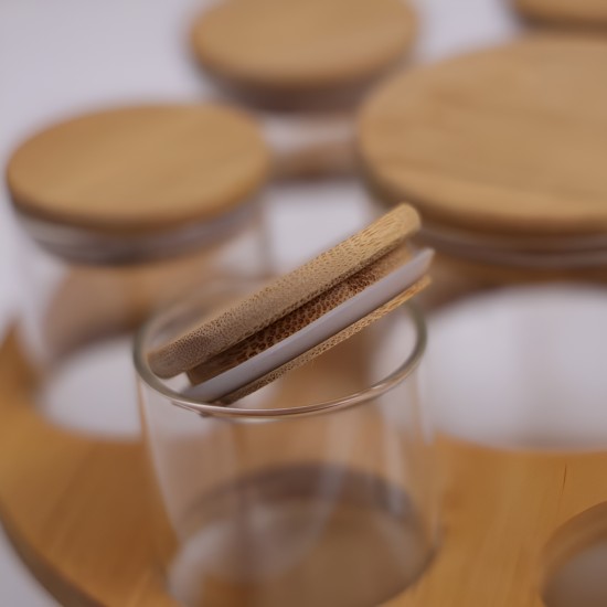 Glass Jars 8 Pcs With Base
