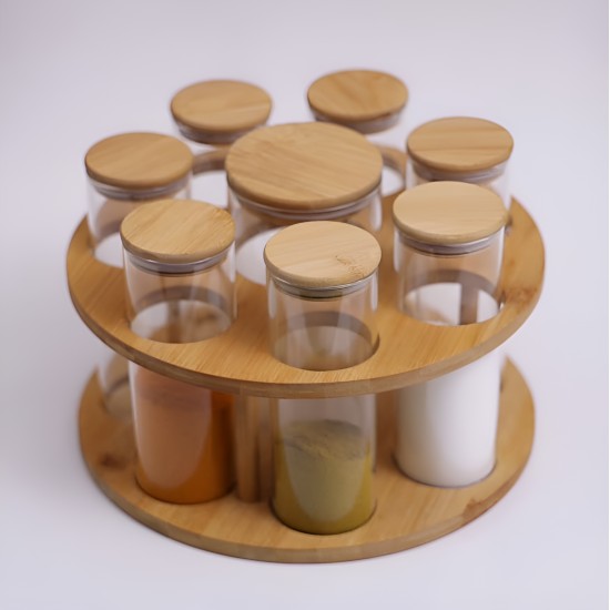 Glass Jars 8 Pcs With Base