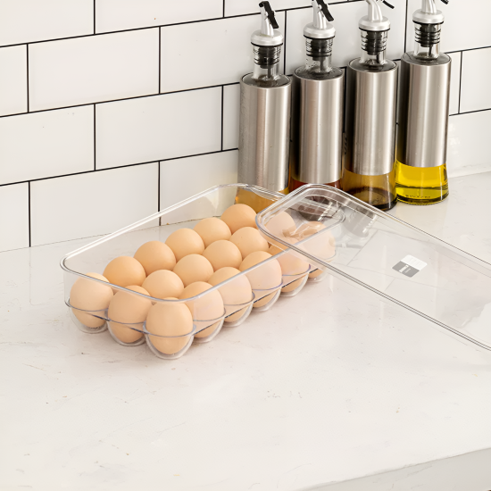 Acrylic Egg Organizer With Lid