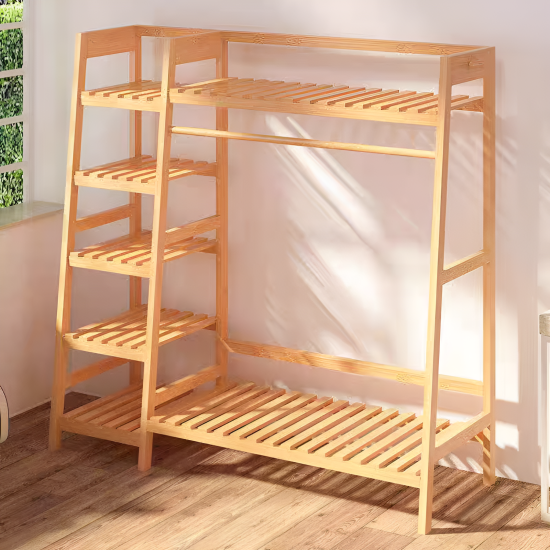 Wooden Clothing Rack