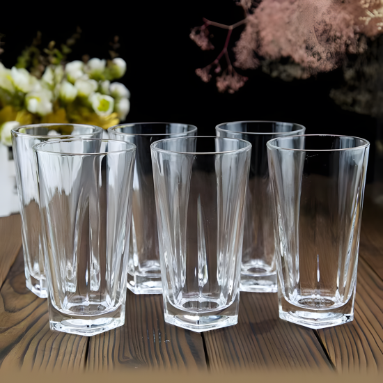 Glass Cups Set 6 Pieces
