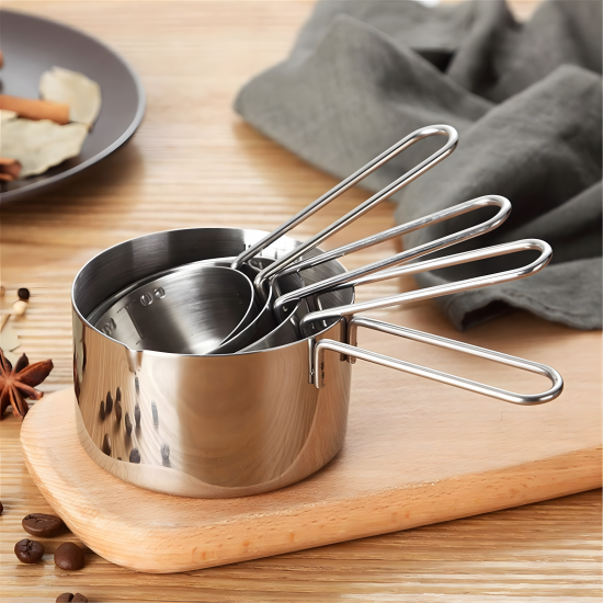 Stainless Steel Measuring Cups Set – 4 Pieces