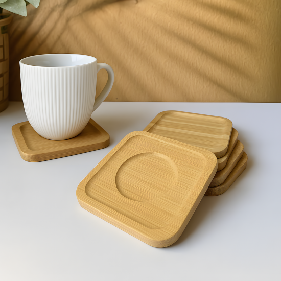 Wooden Coaster 8 cm / 6 pcs