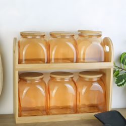 Glass Spice Jar Set - 6 Pieces 