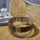 Large Glass & Wooden Vase 