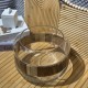 Large Glass & Wooden Vase 