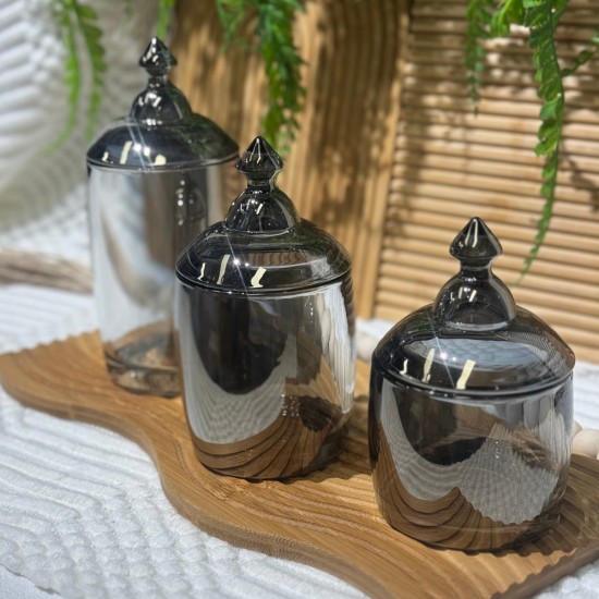 Glass Jar Set 3 Pieces 
