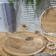 Large Wooden & Plastic Serving Platter