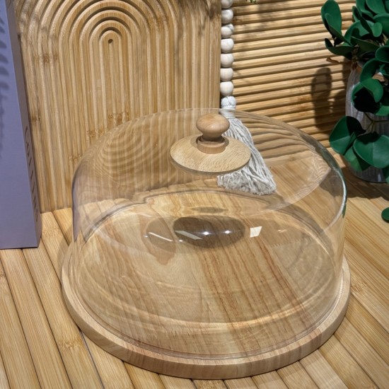 Medium Wooden & Plastic Serving Platter