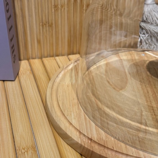 Medium Wooden & Plastic Serving Platter
