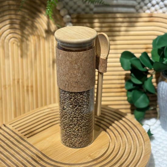 Glass Jar 500ml & Spoon