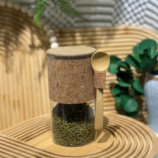 Glass Jar 650ml & Spoon