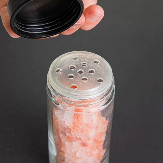 Glass Spice Jars Set 18 pieces with Plastic Stand 