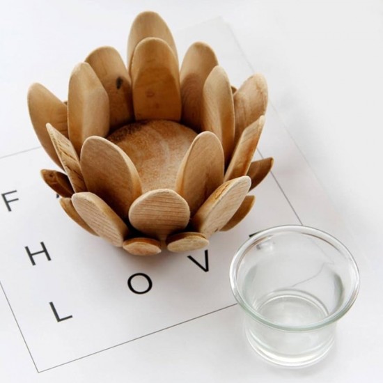 Wooden Candle Holder