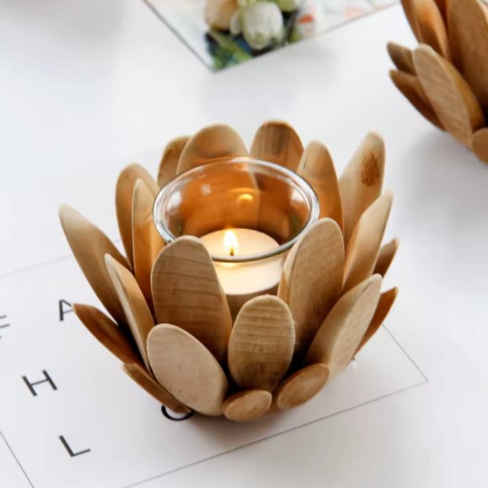 Wooden Candle Holder