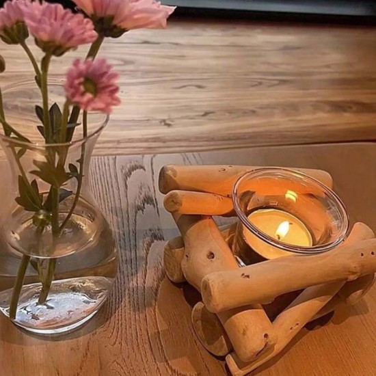 Wooden Candle Holder