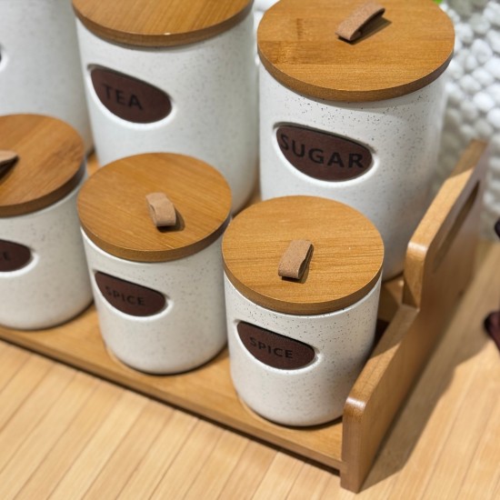 Porcelain Spices Jar Set 8 Pieces