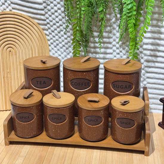 Porcelain Spices Jar Set 8 Pieces